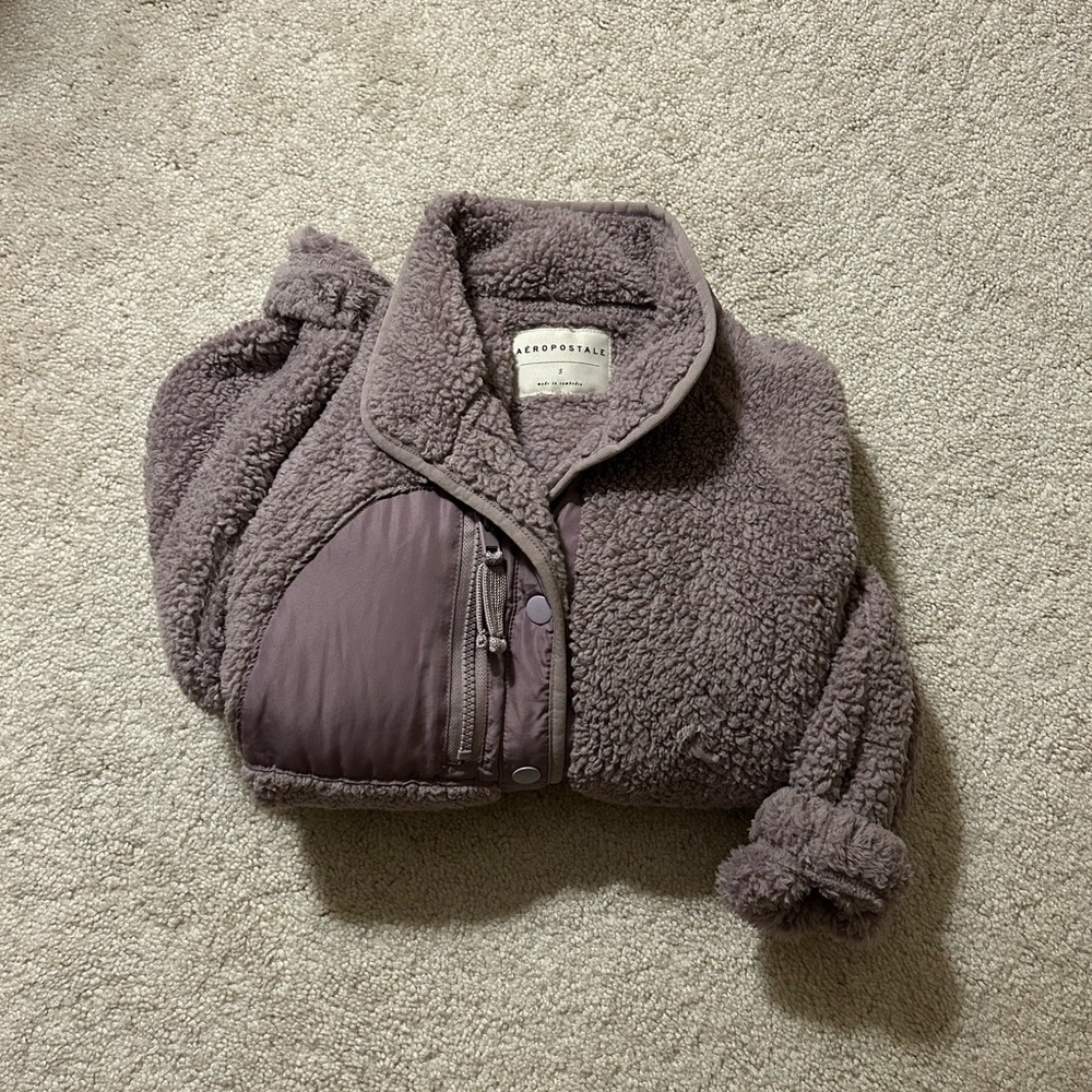 AEROPOSTALE Fluffy Zip-Up Sweater